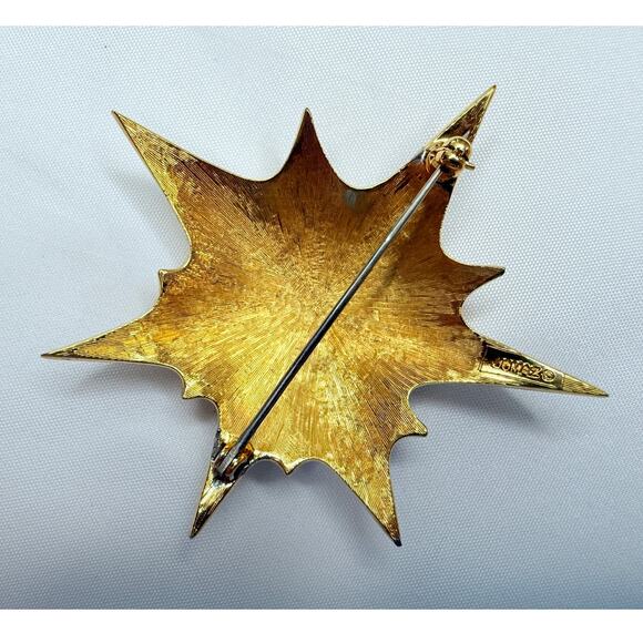 Vintage Jomaz Pavé Rhinestone Supernova Starburst Brooch Pin - Picture 2 of 9